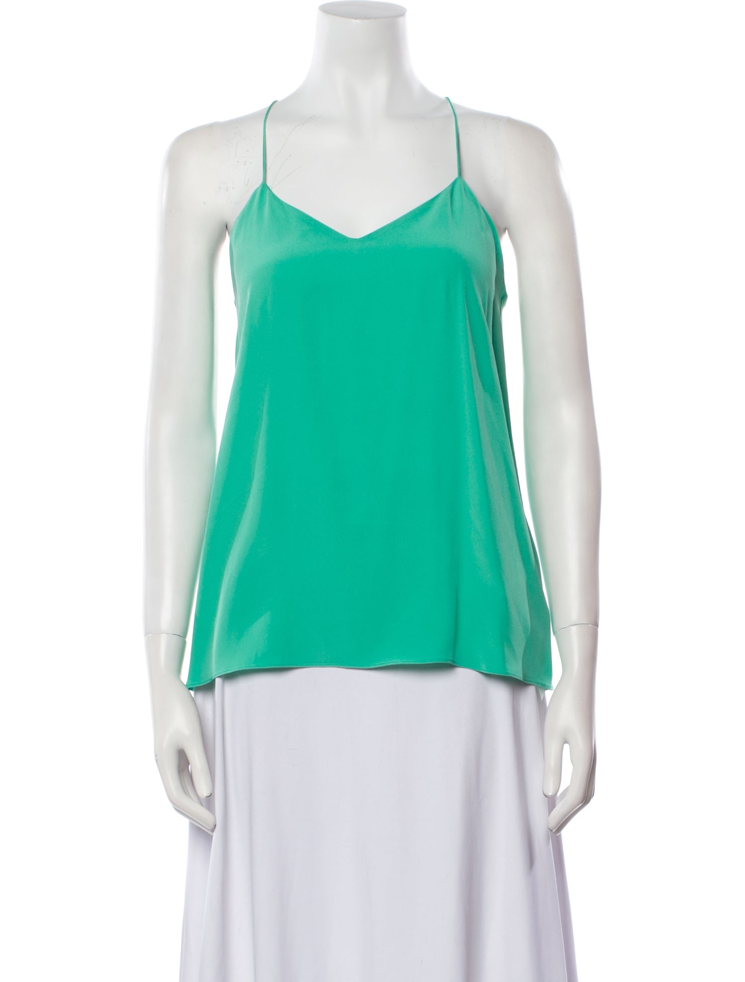 Tibi Silk V-Neck Top