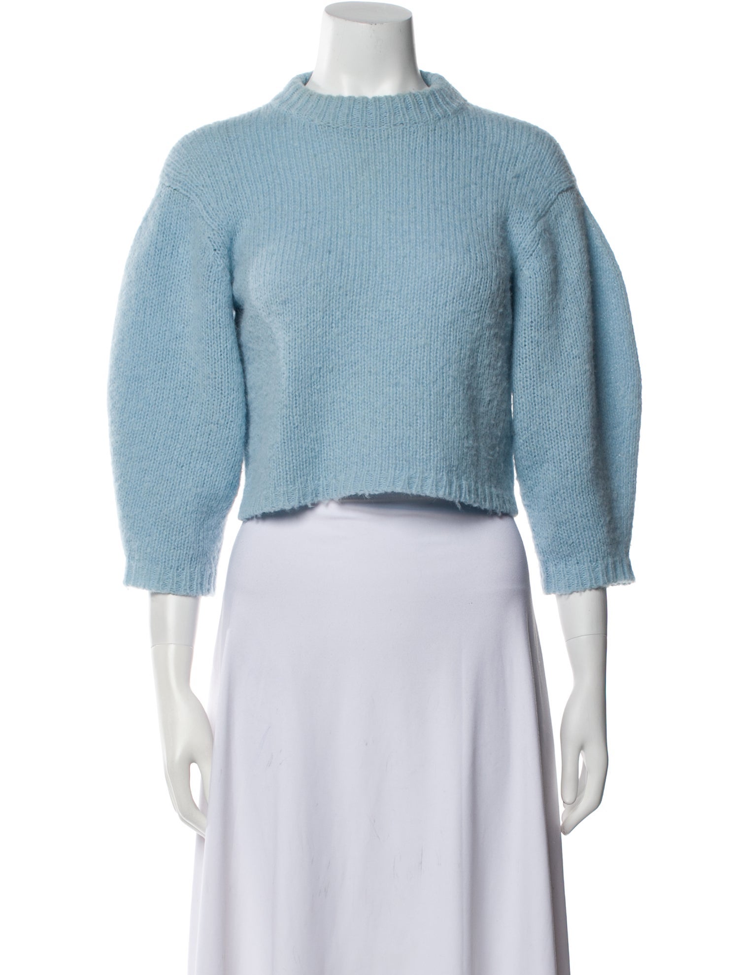 Tibi Alpaca Mock Neck Sweater