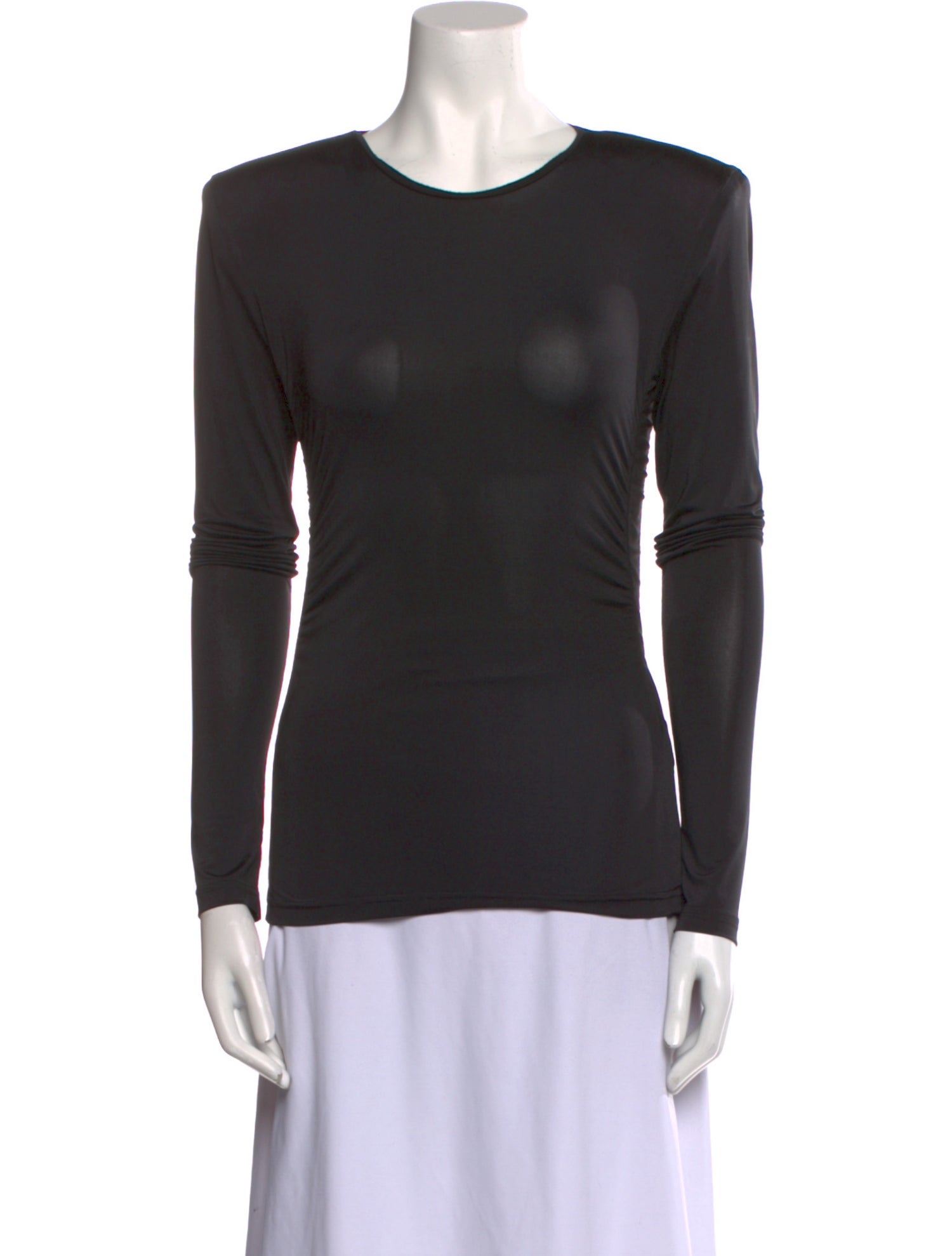 Tibi Crew Neck Long Sleeve T-Shirt