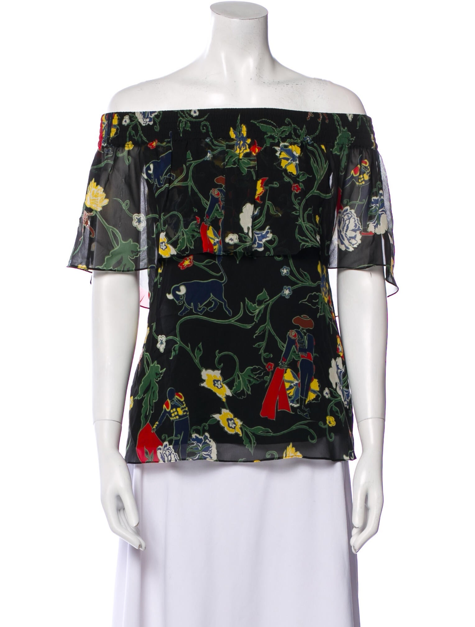 Tibi Silk Knee-Length Skirt