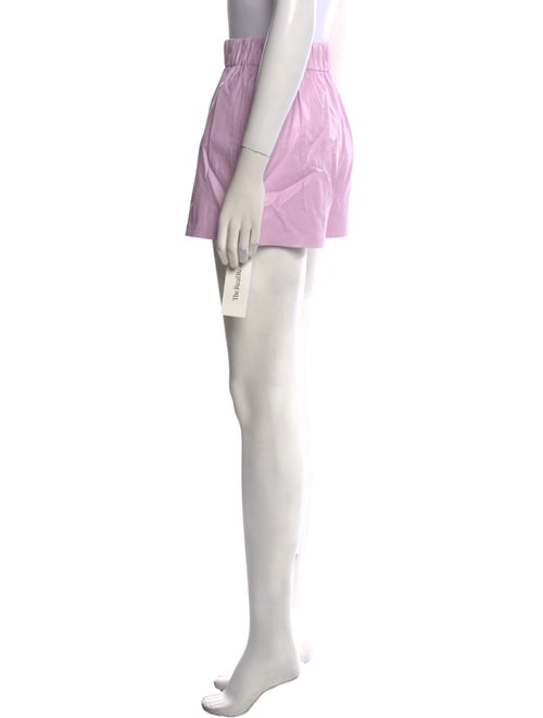 Tibi Faux Leather Mini Shorts