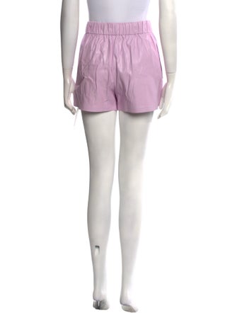 Tibi Faux Leather Mini Shorts