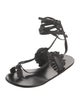 Tibi Suede Ruffle Embellishment Gladiator Sandals