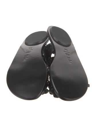 Tibi Suede Ruffle Embellishment Gladiator Sandals