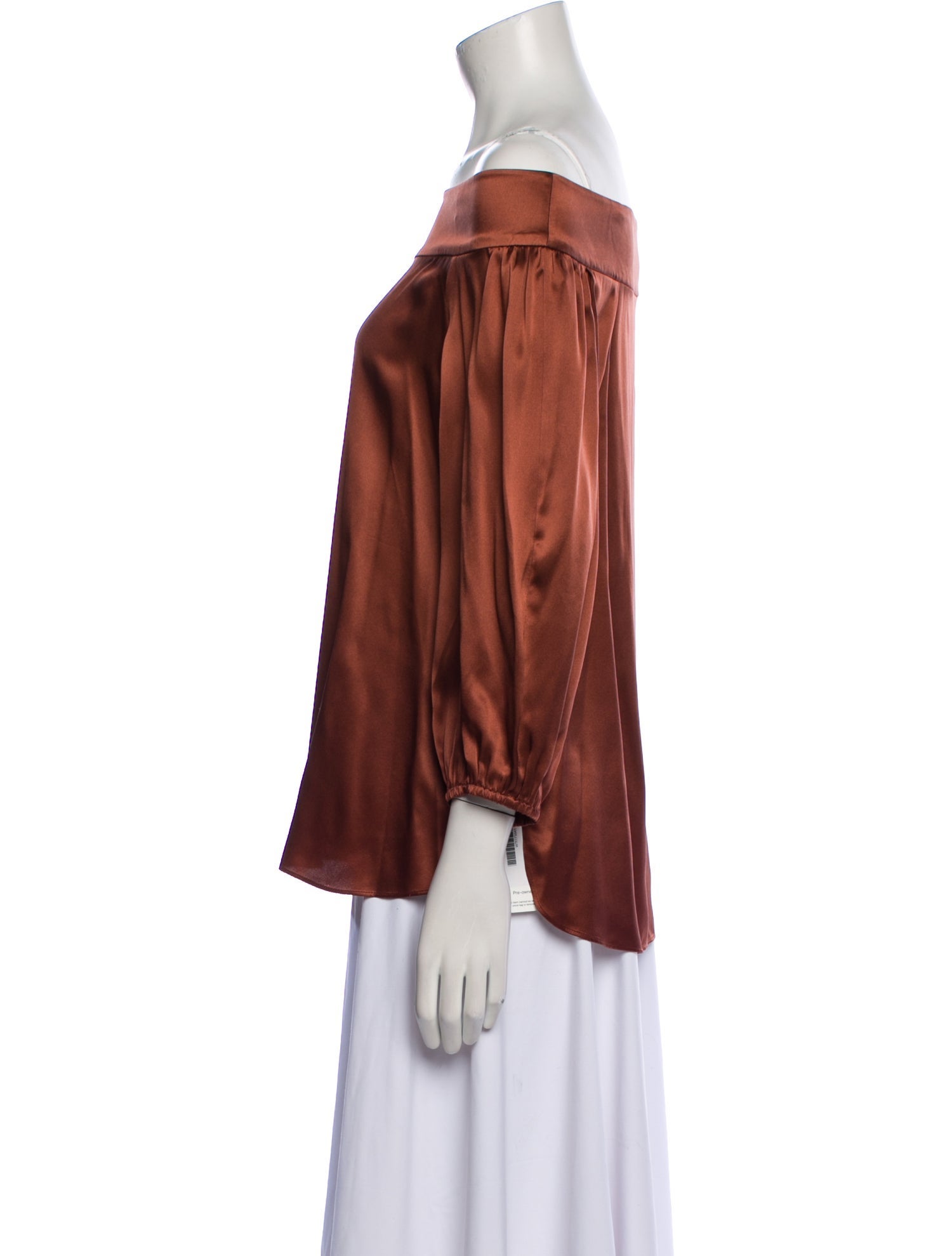 Tibi Silk Off-The-Shoulder Blouse