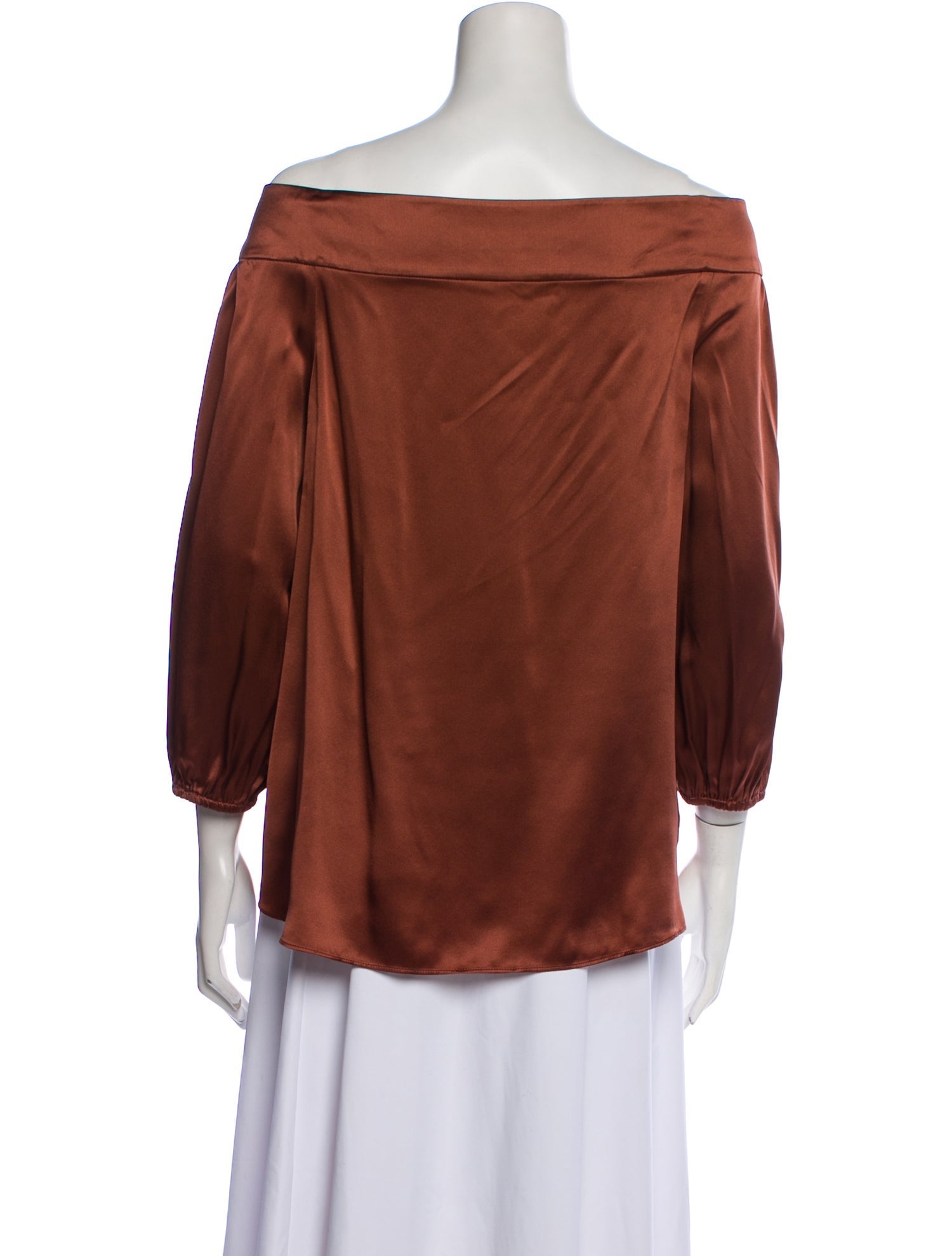 Tibi Silk Off-The-Shoulder Blouse