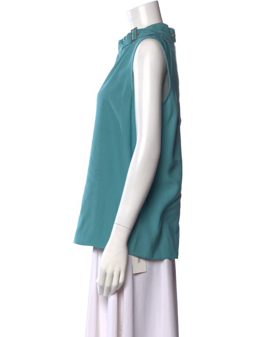 Tibi Mock Neck Sleeveless Blouse