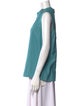 Tibi Mock Neck Sleeveless Blouse