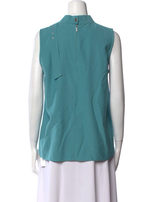 Tibi Mock Neck Sleeveless Blouse