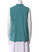 Tibi Mock Neck Sleeveless Blouse