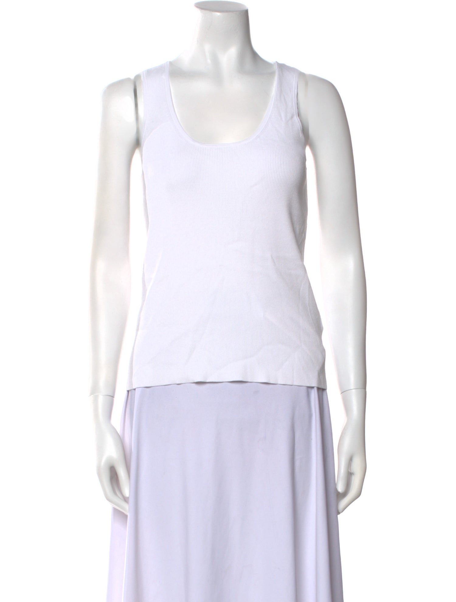 Tibi Scoop Neck Sleeveless Top