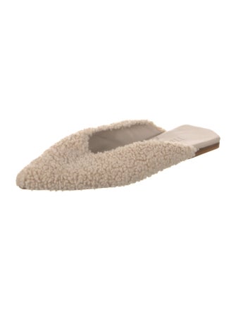 Tibi Shearling Printed Mules