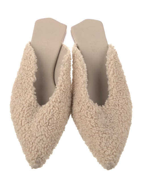 Tibi Shearling Printed Mules