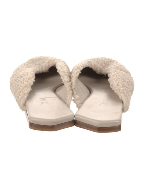 Tibi Shearling Printed Mules