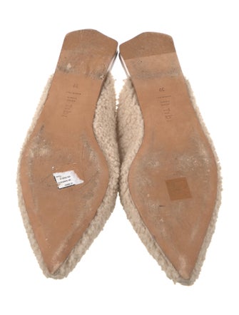 Tibi Shearling Printed Mules