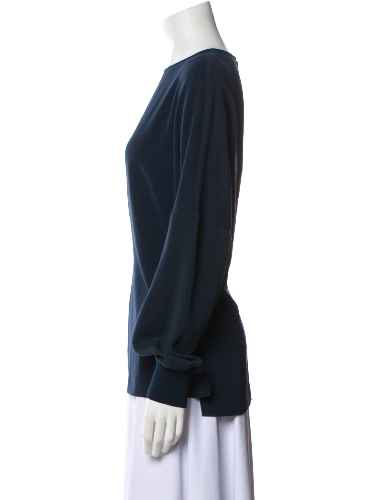 Tibi Bateau Neckline Long Sleeve Sweatshirt