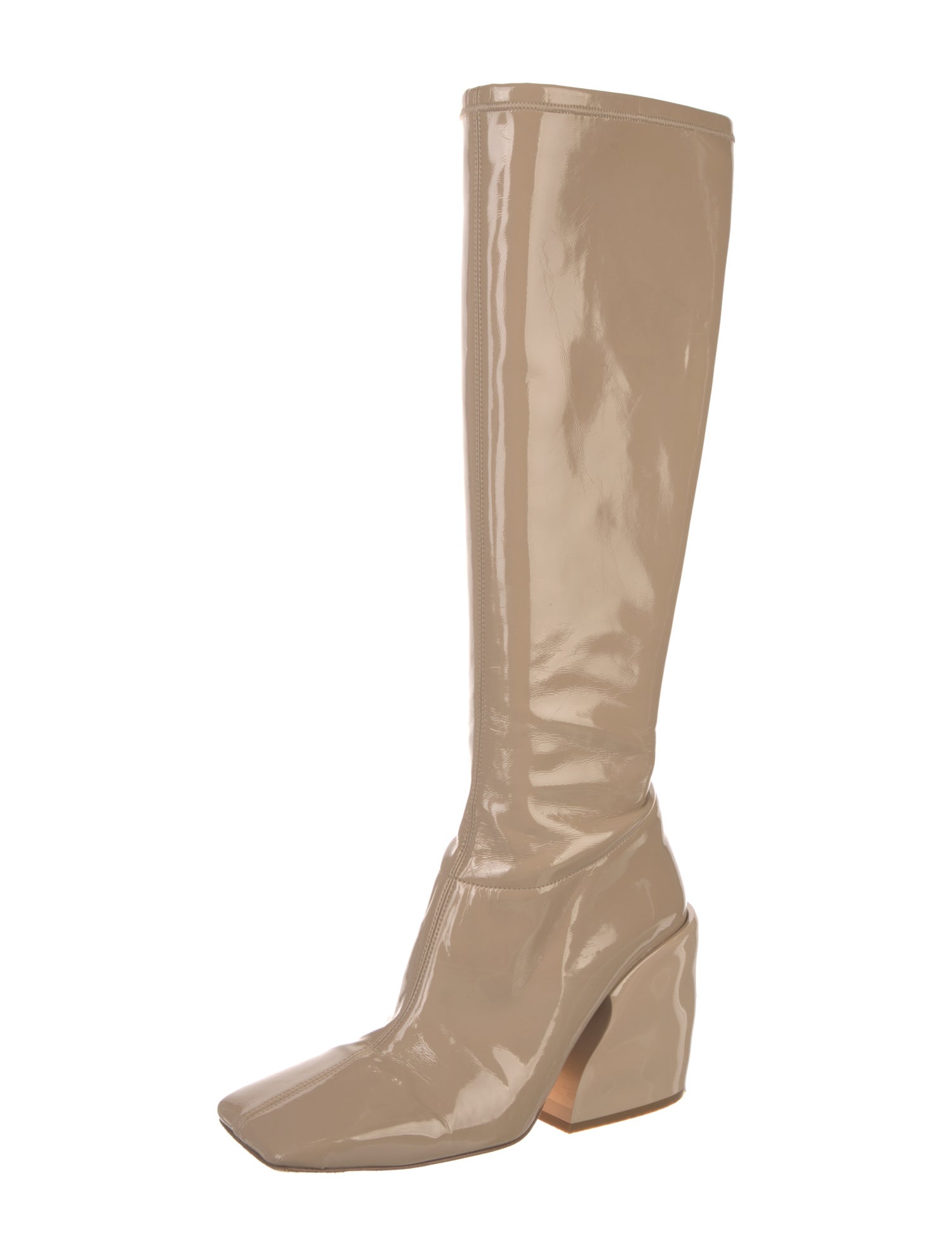 Tibi Patent Leather Riding Boots
