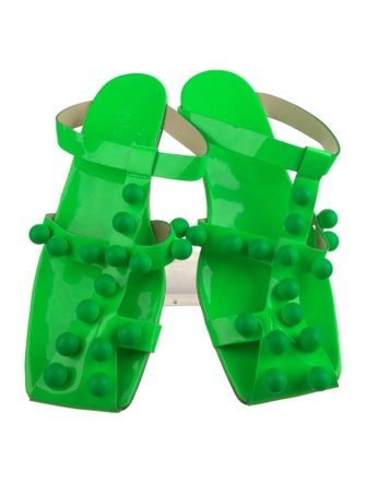 Tibi Patent Leather Slides