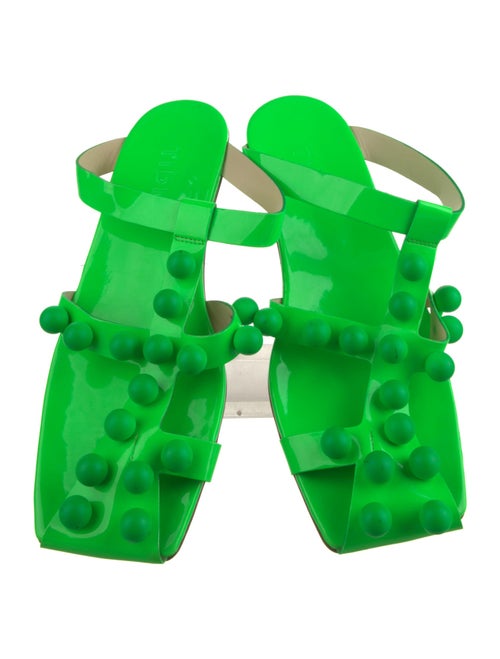 Tibi Patent Leather Slides