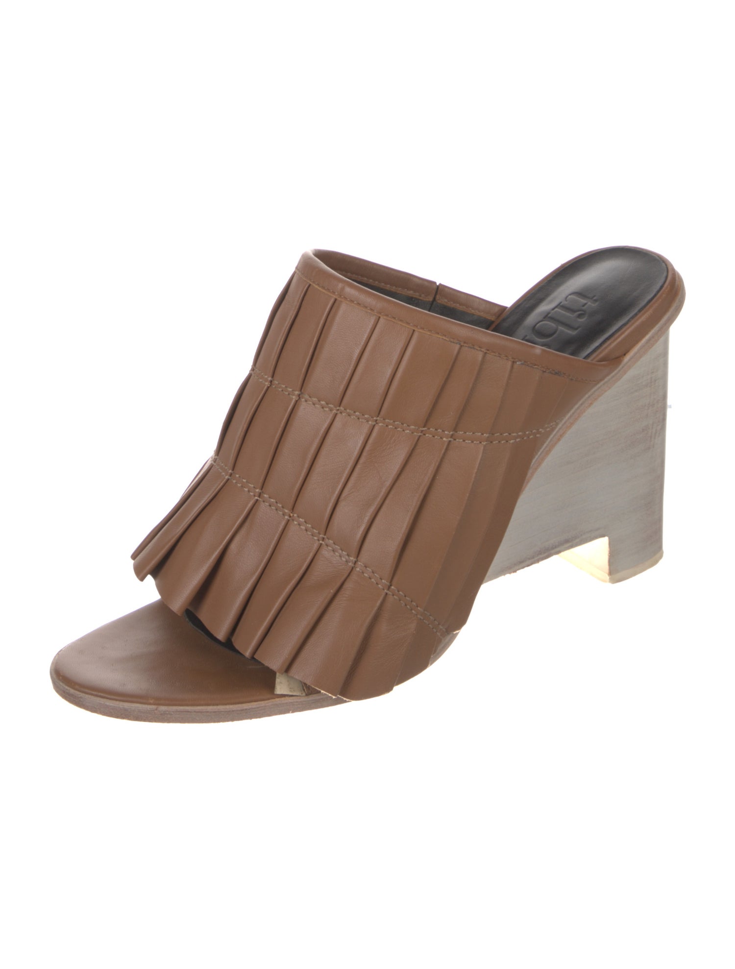Tibi Leather Slides