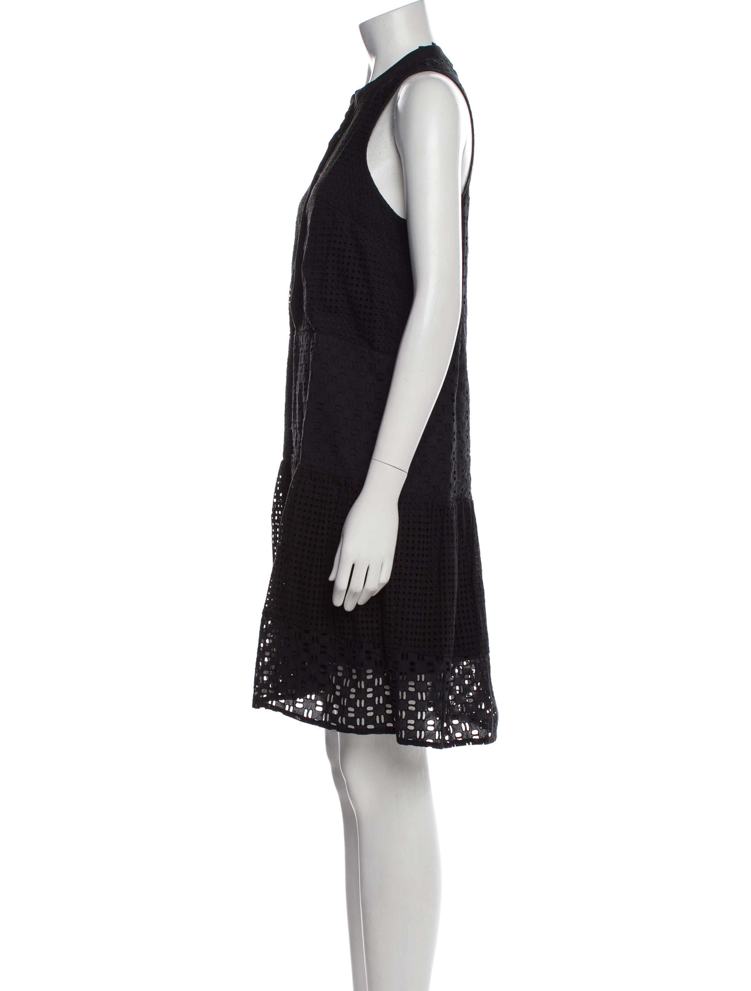 Tibi Crew Neck Knee-Length Dress