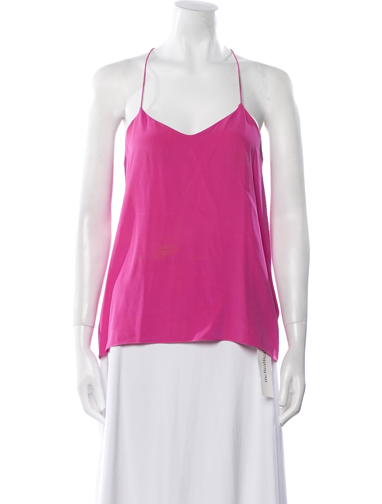 Tibi Silk V-Neck Top