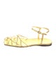 Tibi Leather T-Strap Sandals