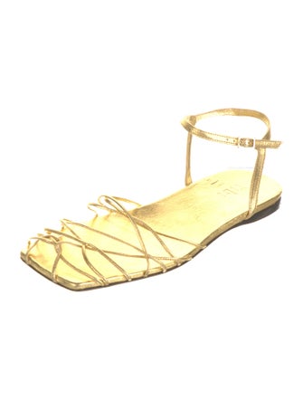 Tibi Leather T-Strap Sandals