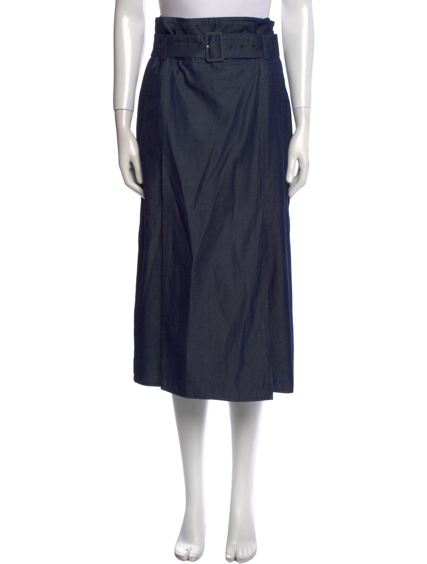 Tibi Pleated Accents Midi Length Skirt