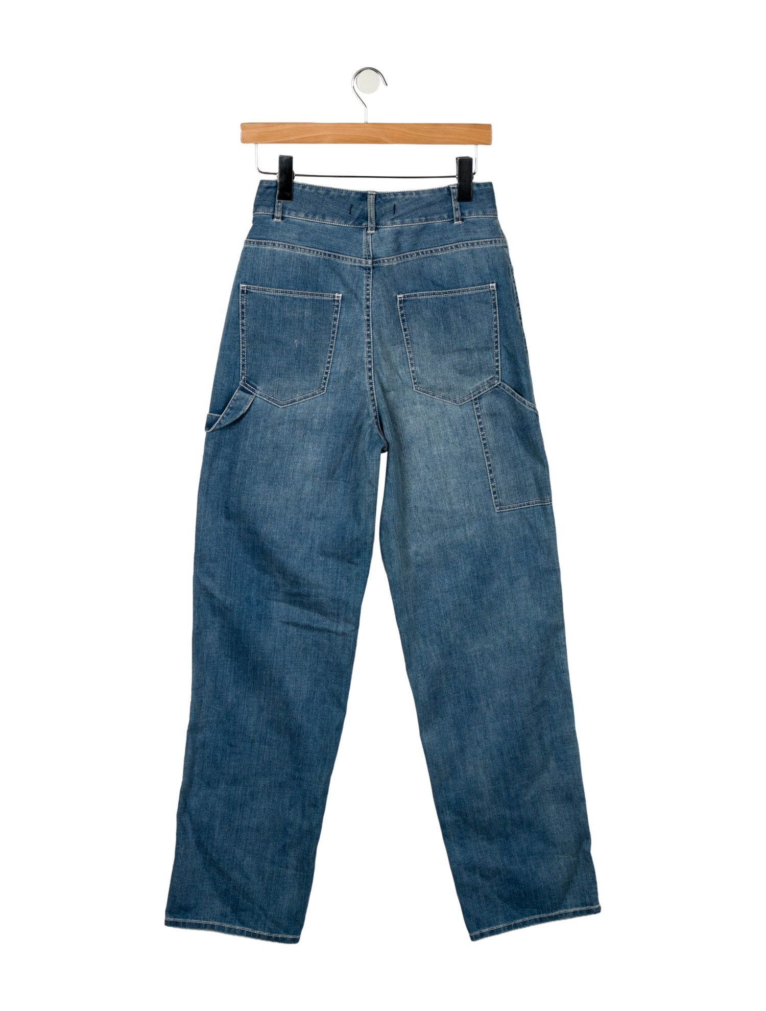 Tibi High-Rise Straight Leg Jeans