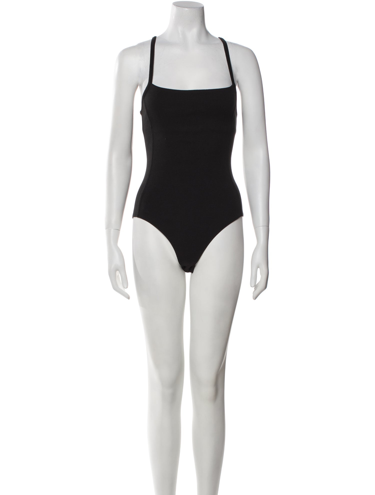 Tibi Square Neckline Sleeveless Bodysuit