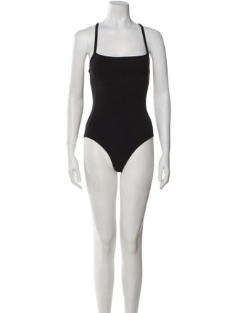 Tibi Square Neckline Sleeveless Bodysuit