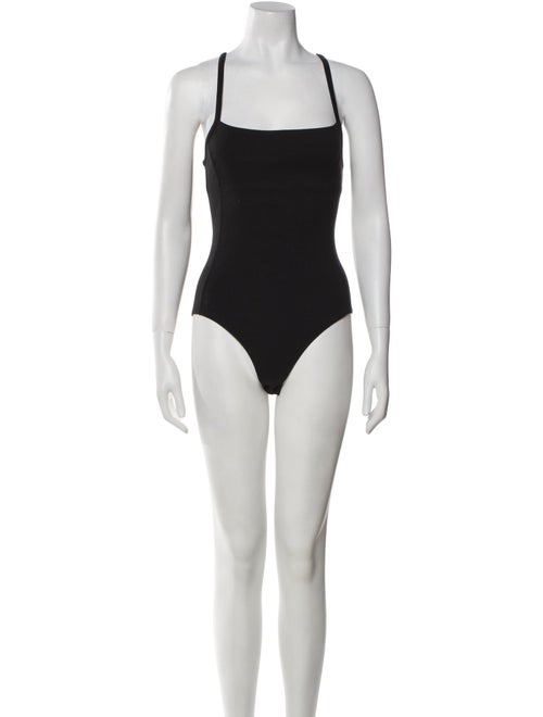 Tibi Square Neckline Sleeveless Bodysuit