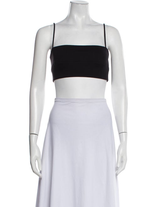 Tibi Square Neckline Sleeveless Crop Top