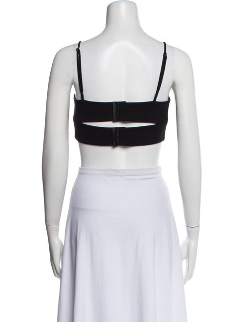 Tibi Square Neckline Sleeveless Crop Top