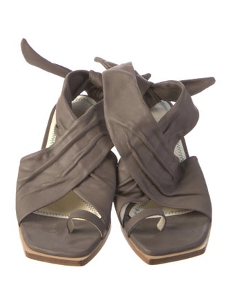 Tibi Leather Slingback Sandals