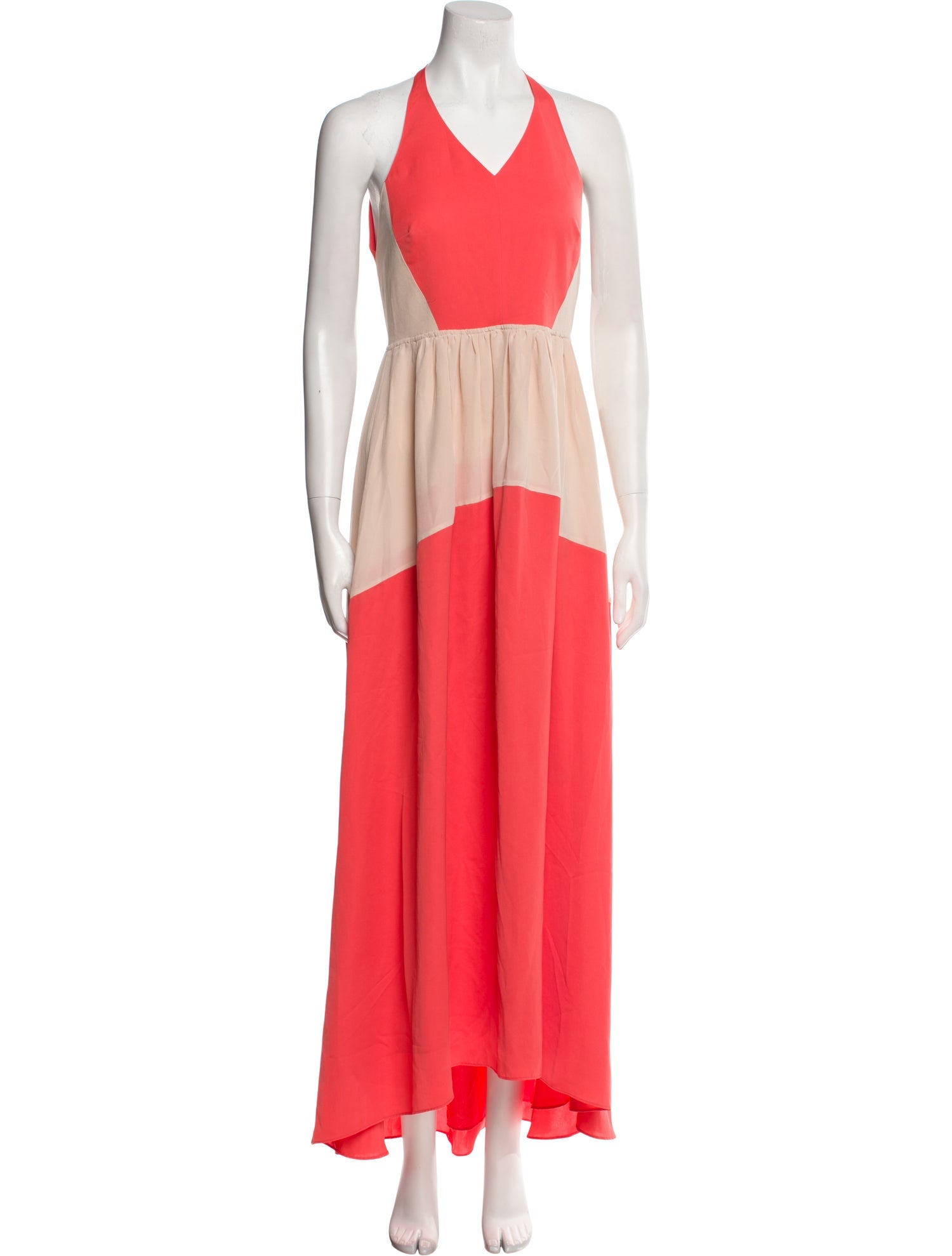 Tibi Colorblock Pattern Long Dress