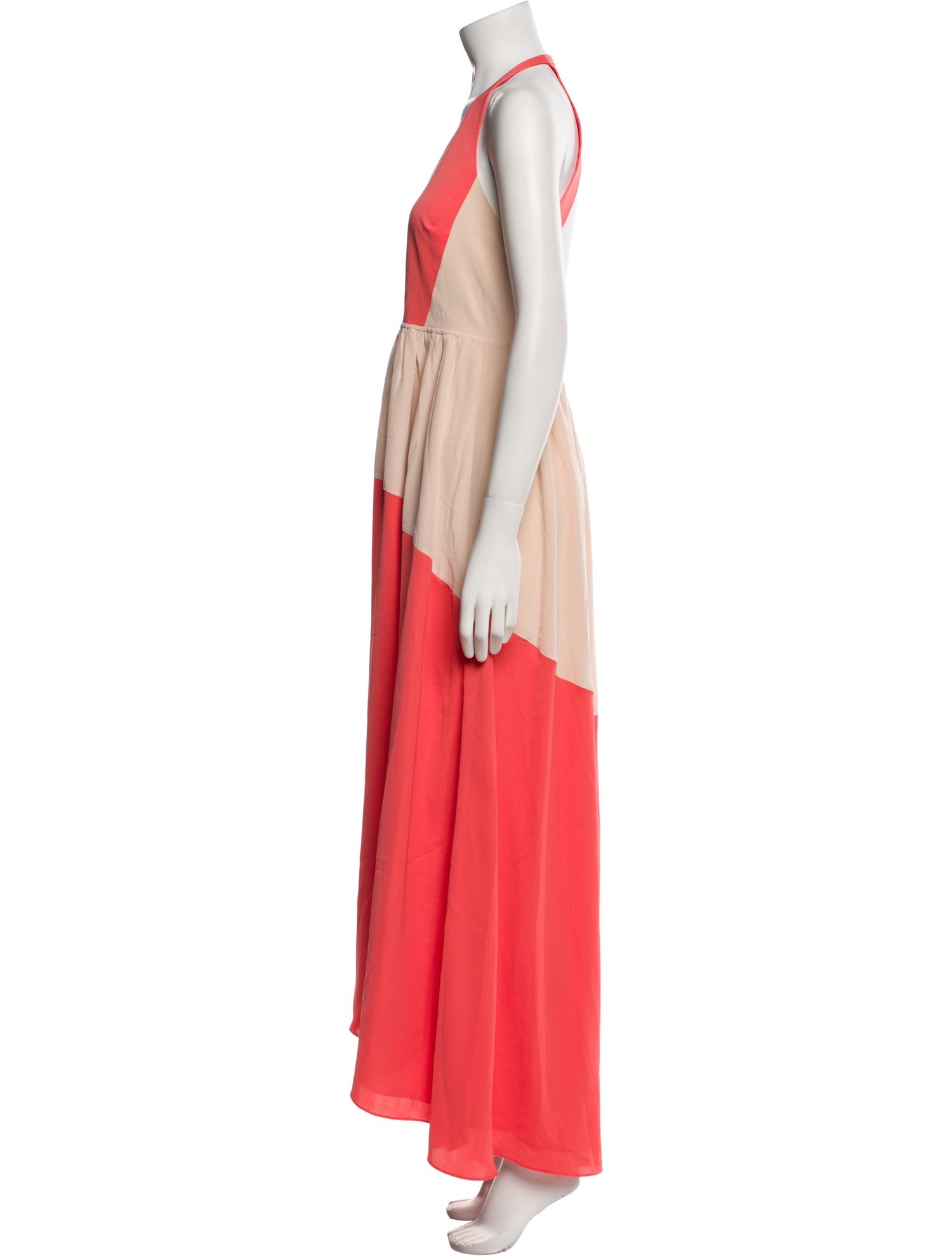 Tibi Colorblock Pattern Long Dress