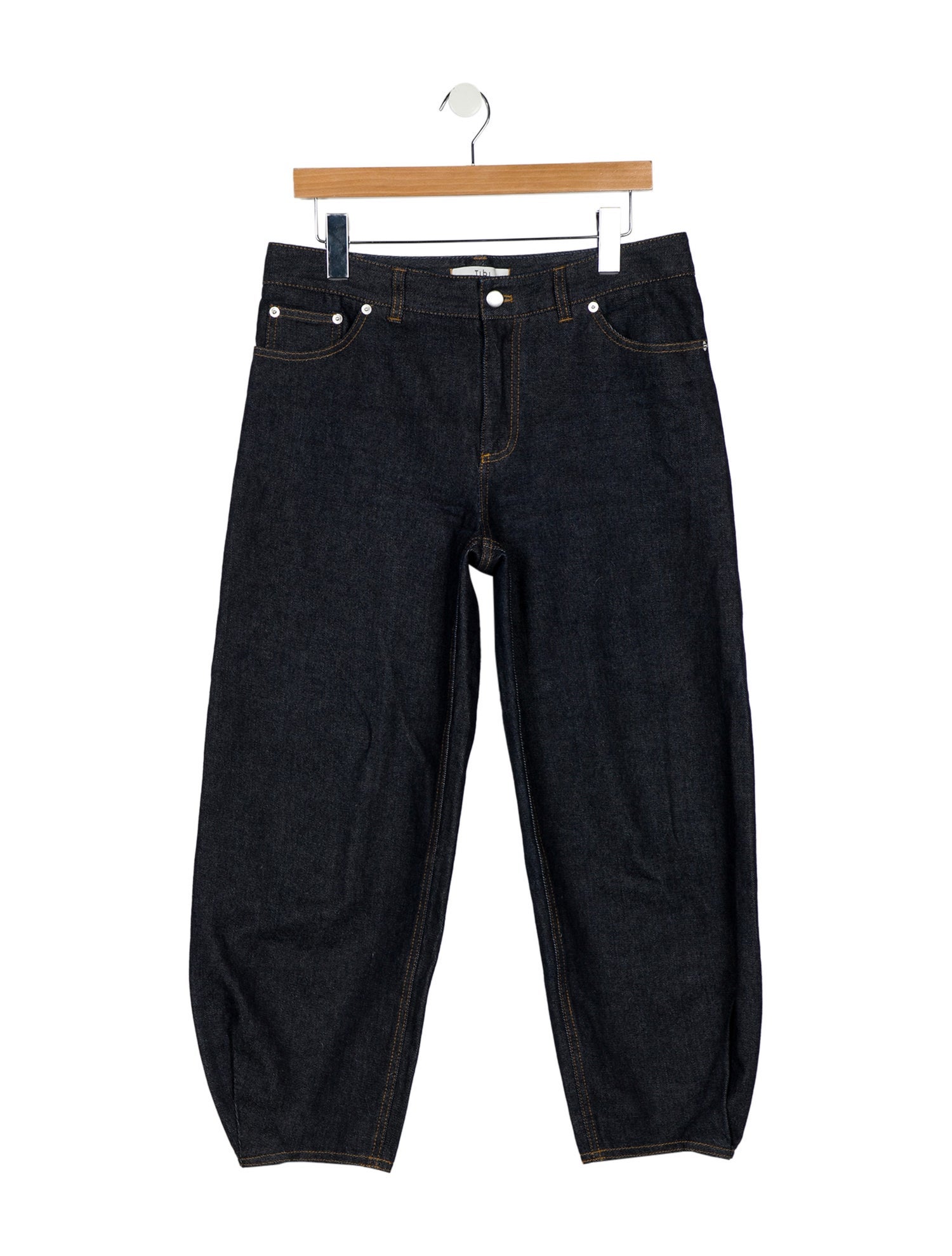 Tibi High-Rise Straight Leg Jeans