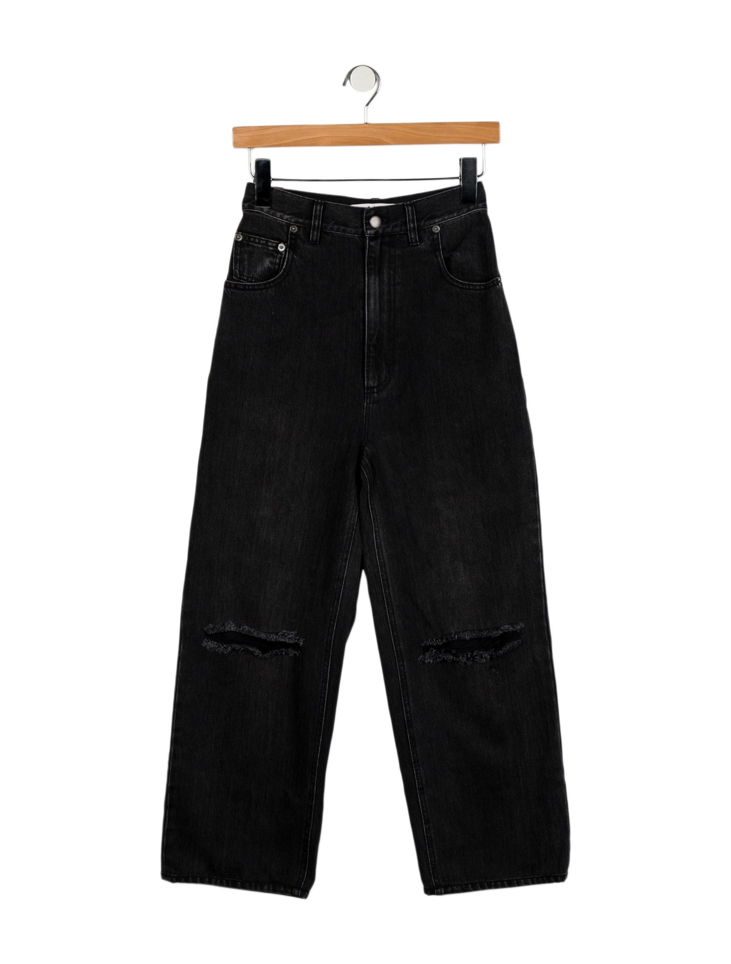 Tibi High-Rise Straight Leg Jeans