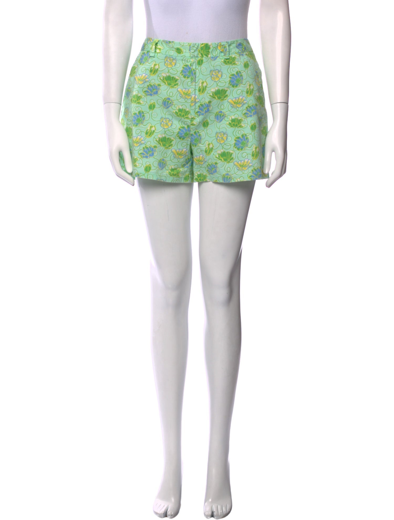 Tibi Floral Print Mini Shorts