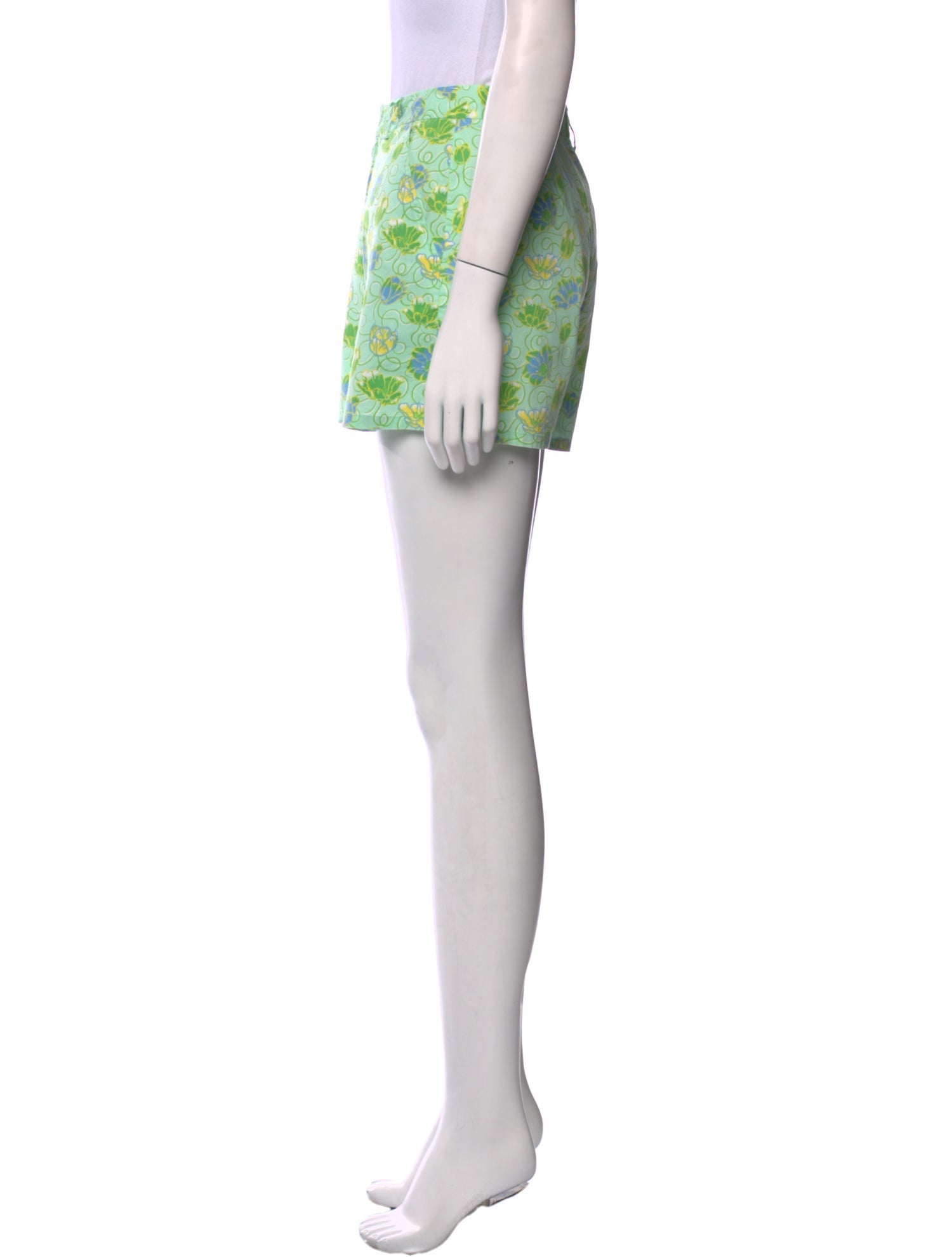 Tibi Floral Print Mini Shorts