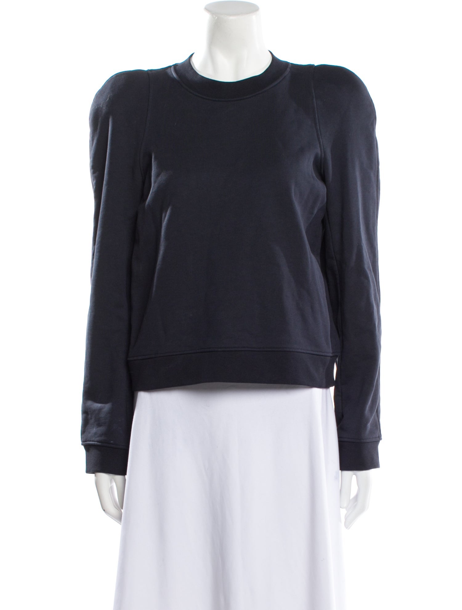 Tibi Crew Neck Long Sleeve Sweatshirt