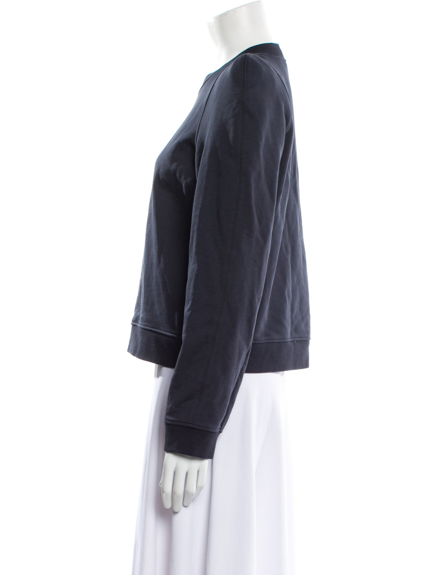 Tibi Crew Neck Long Sleeve Sweatshirt