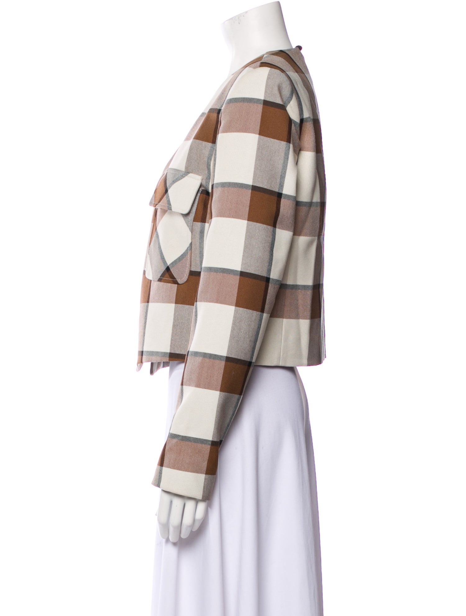 Tibi Plaid Print Blazer