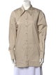 Tibi Long Sleeve Button-Up Top