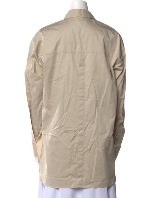 Tibi Long Sleeve Button-Up Top