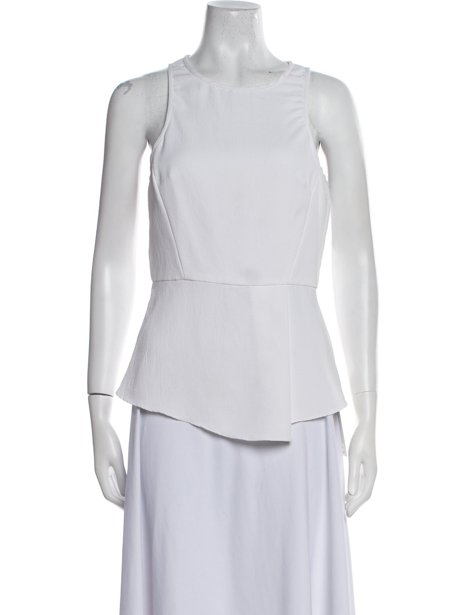 Tibi Crew Neck Sleeveless Blouse