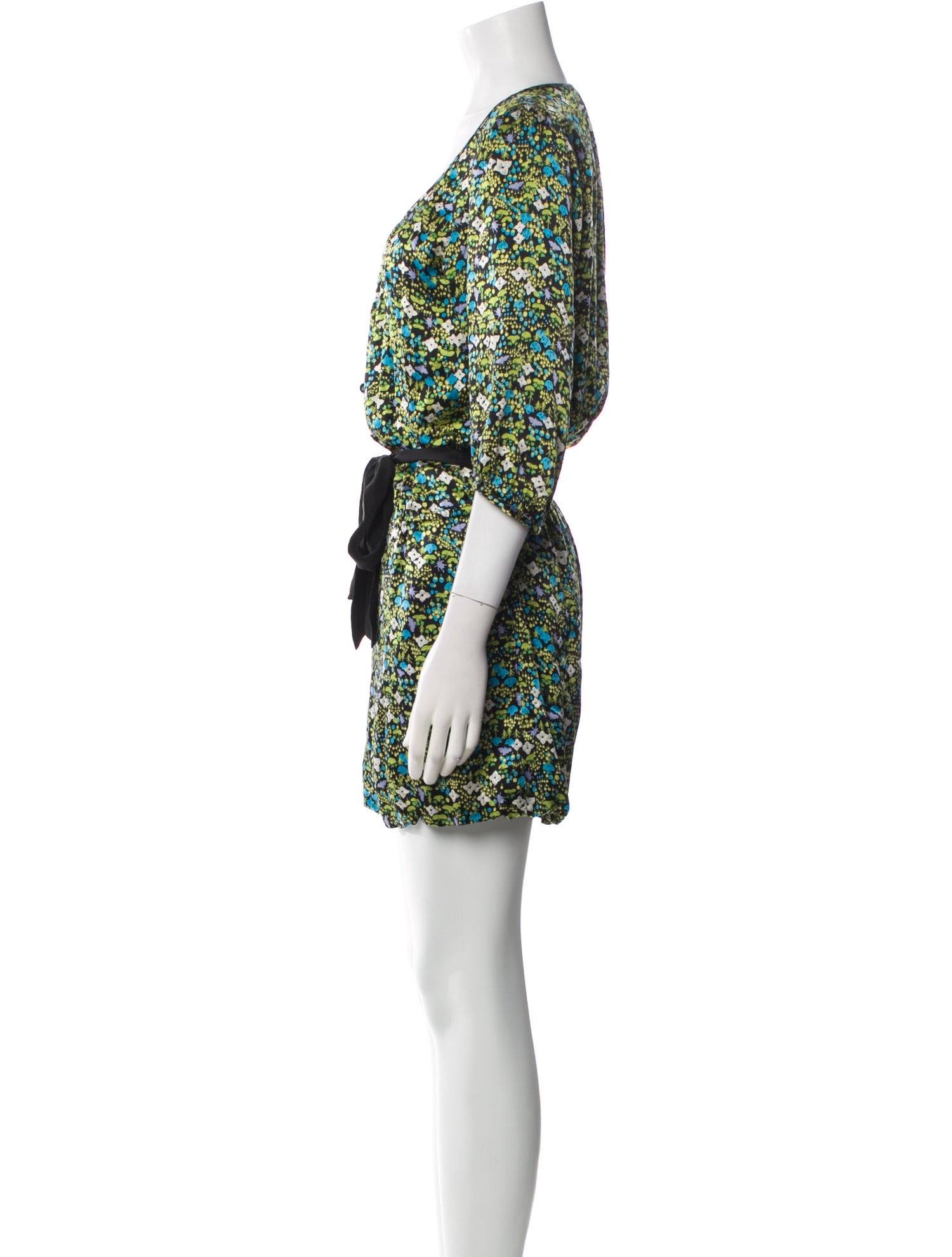 Tibi Silk Floral Print Romper