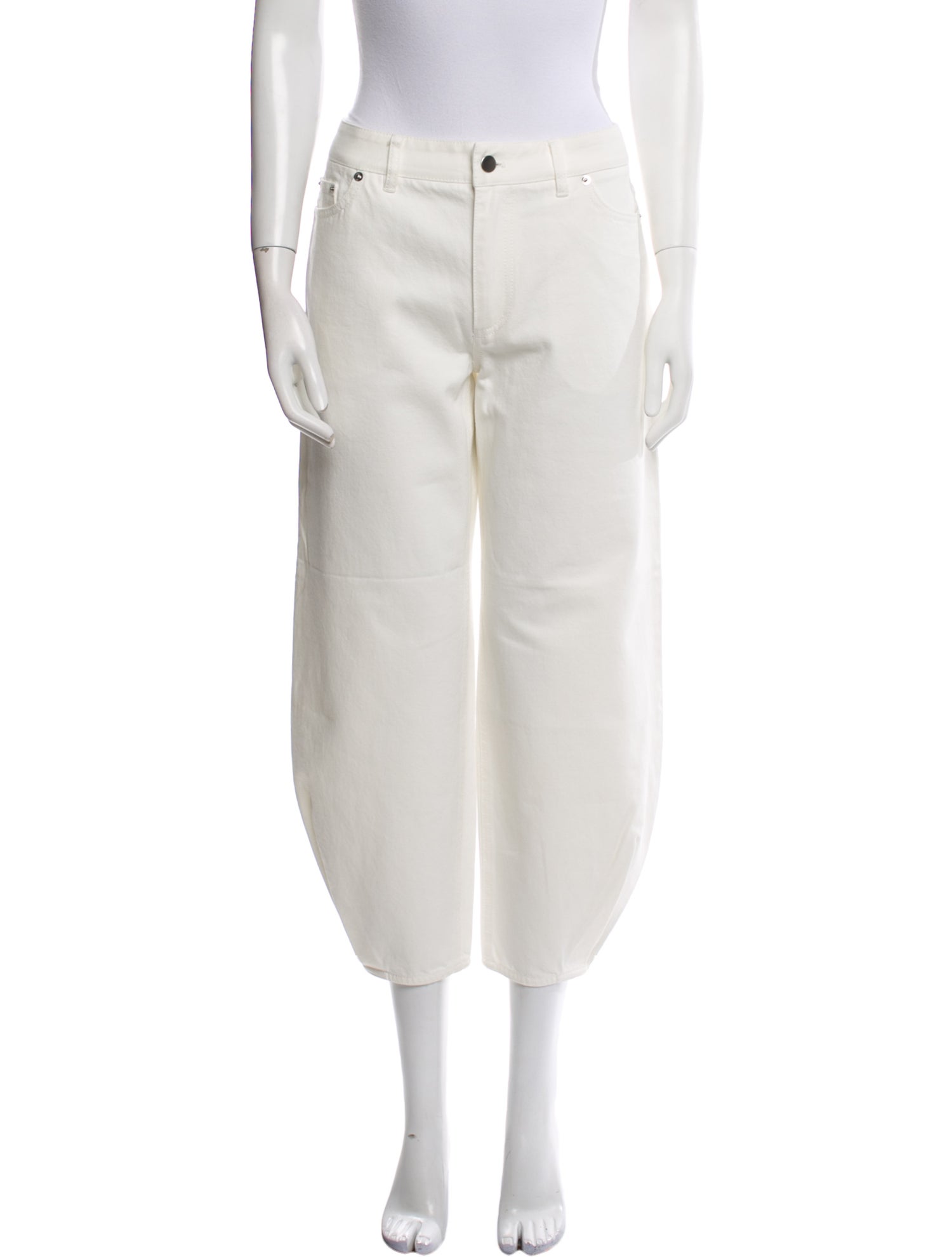 Tibi Mid-Rise Straight Leg Jeans